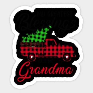 My est Blessings Call Me Grandma Sticker